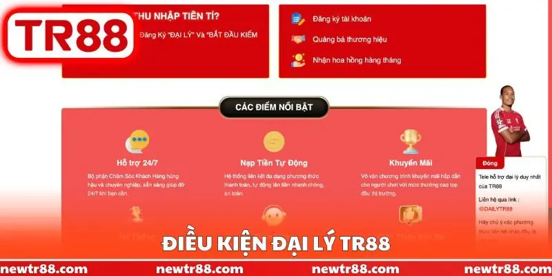 Điều kiện đại lý TR88