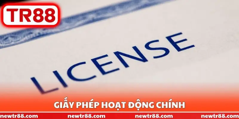 Giấy phép hoạt động chính